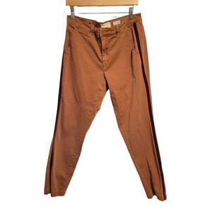 Chino by Anthropologie Relaxed Striped Pants Size 32 velvet stripe slim straight
